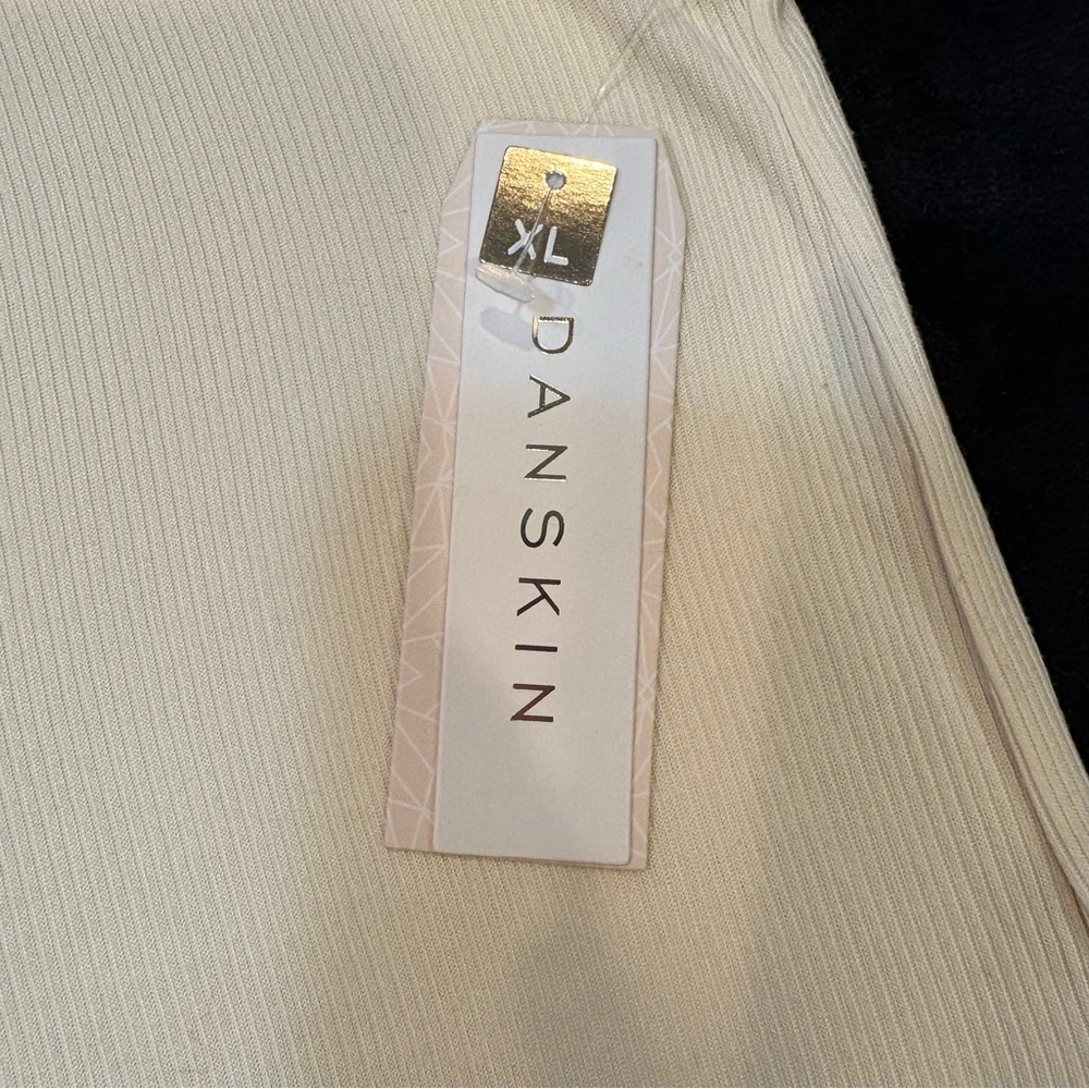Danskin Beige Ribbed Tank Top - Picture 2 of 5